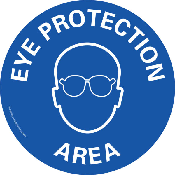 zone de bescherming des yeux bleu