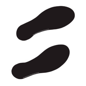 Schwarz Fußabdruck Bodensticker - Superior Mark