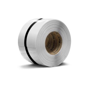 Floor Marking Tape - White With Black Stripe