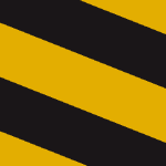 Stripe Tape - Diagonal Black Yellow