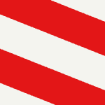 Signalband - Diagonal Weiß Rot